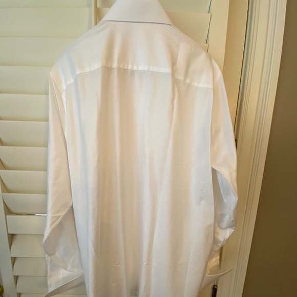 Sebastian Cruz Couture Men's White Button down Size XL 18 - Picture 4 of 8